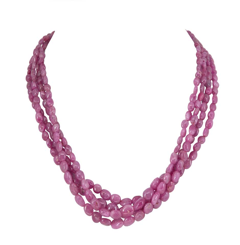 Burma Oval Ruby Beads