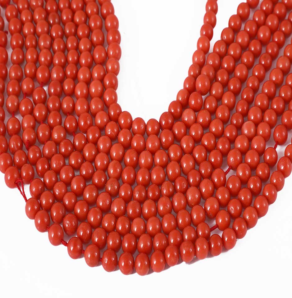 Round Italian Coral Beads